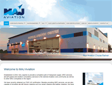 Tablet Screenshot of majaviation.com.sg